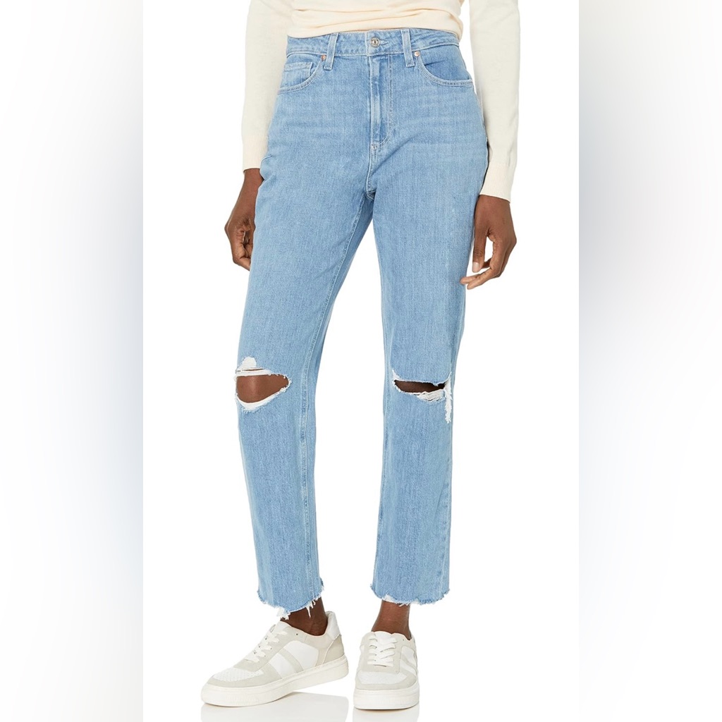 Paige Noella High Rise Straight Leg In Sledge Destructed